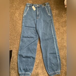 Express brand new with tags super high rise jogger style jeans. Size 4